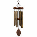 Windspiel 80 cm Metall und Holz Bronze Braun für Garten Balkon hängend