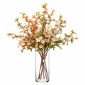 Kunstblumenstrauß 85 cm Textil in Creme Apricot Grün - Zweige für Innendekoration